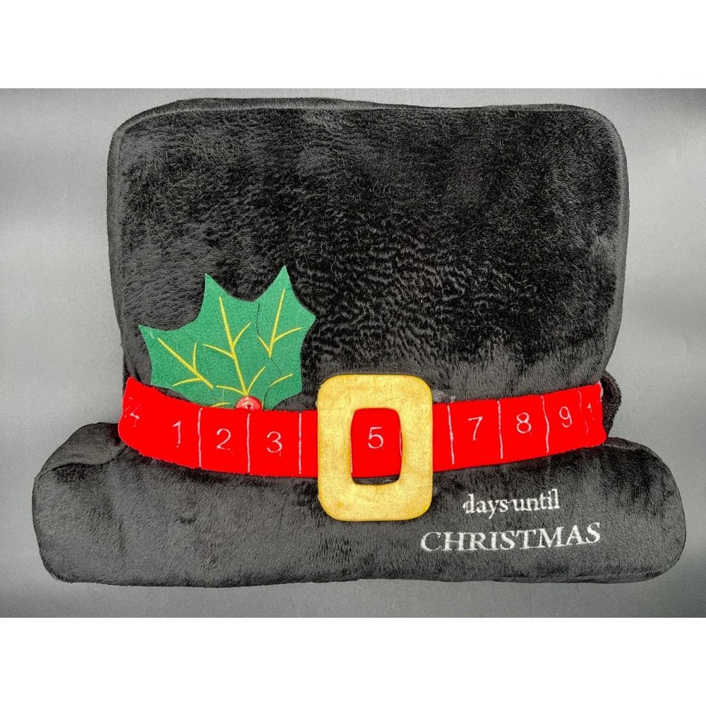 Christmas Advent‎ Calendar Plush Pillow Frosty the Snowman Top Hat Countdown 16"